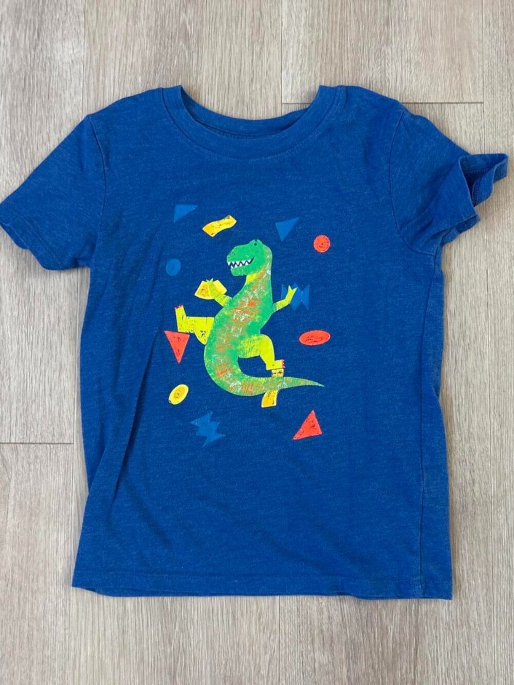 Cat & Jack Dinosaur T-Shirt Boys Girls 5T Blue Graphic Colorful